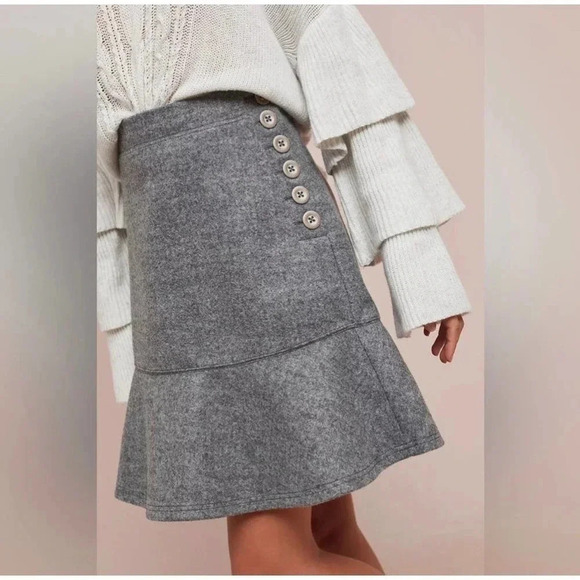 Anthropologie Maeve Flounced Yukon Skirt - Picture 2 of 7